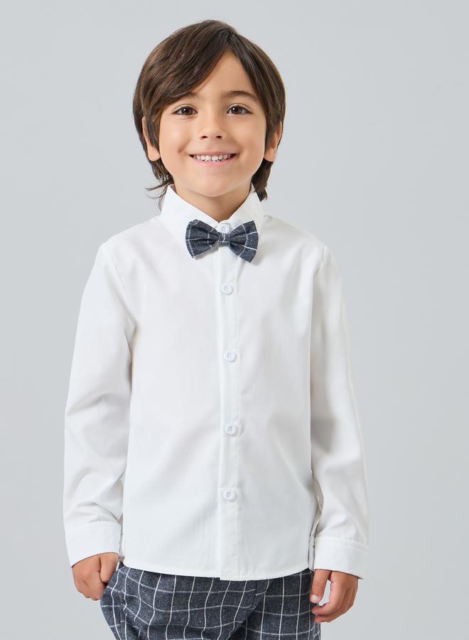 ستايلي طقم قميص وبنطال مع فيونكة - Image 2